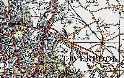 Old map of Walton in 1923