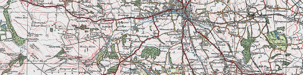 Old map of Walton in 1923