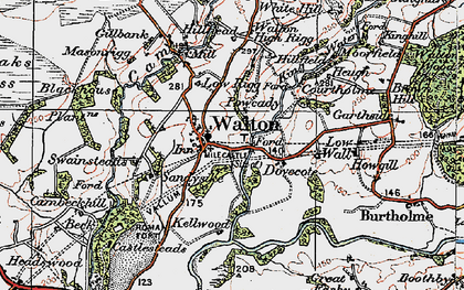 Old map of Walton in 1925