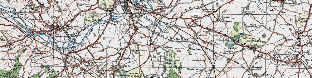 Old map of Walton in 1925
