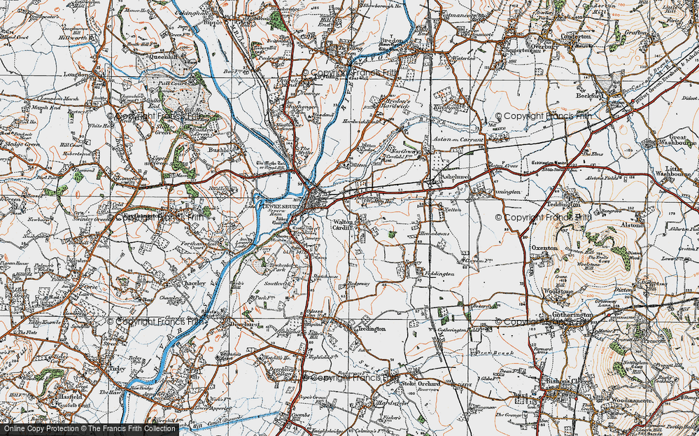 Old Map of Walton Cardiff, 1919 in 1919