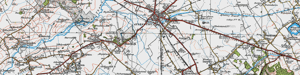 Old map of Walton Court in 1919