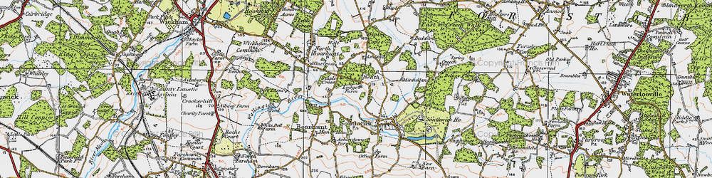 Old map of Walton Heath in 1919