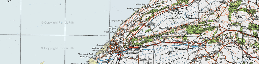 Old map of Walton St Mary in 1919