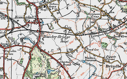 Old map of Walton Summit in 1924