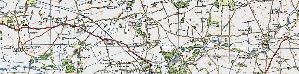 Old map of Bradmoor Plantn in 1921
