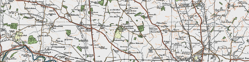 Old map of Walworth in 1925