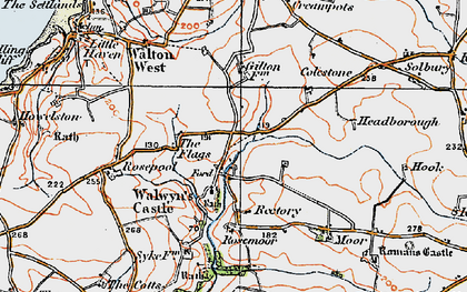 Old map of Walwyn's Castle in 1922