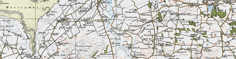 Old map of Wampool in 1925