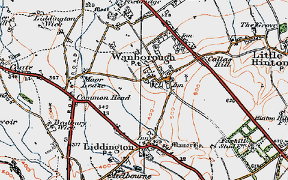 Old map of Wanborough in 1919