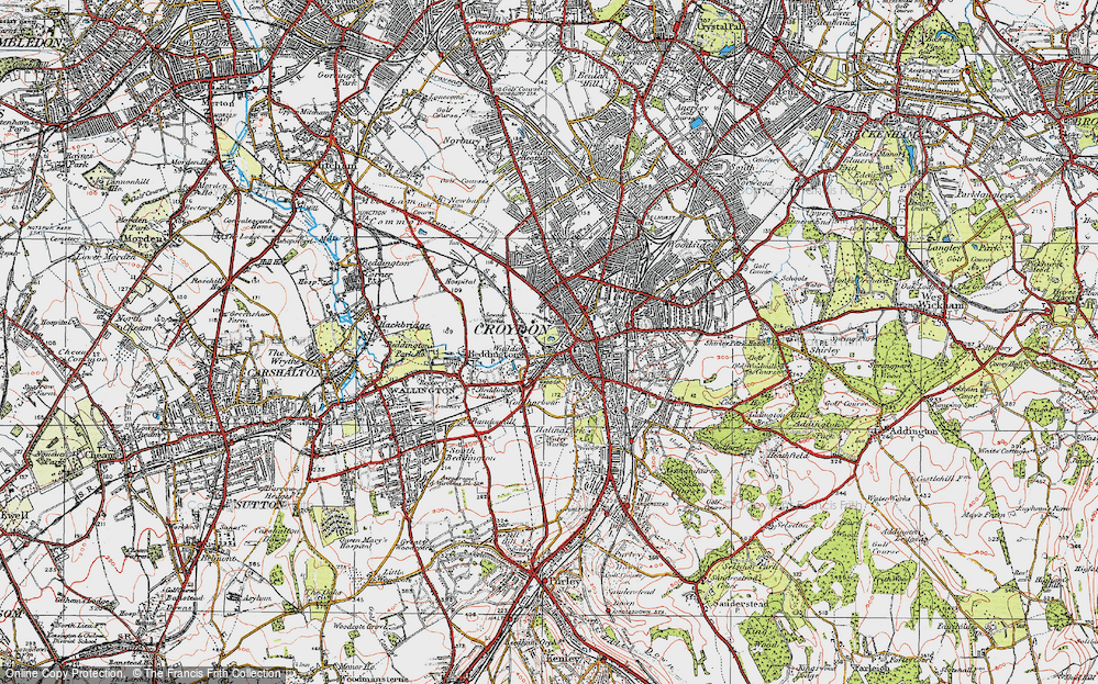 Old Map of Wandle Park, 1920 in 1920