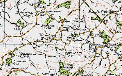 Old map of Wandon End in 1920