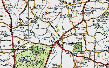 Old map of Wangford in 1921