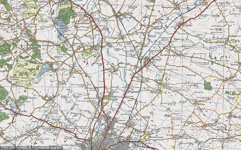 Old Map of Wanlip, 1921 in 1921