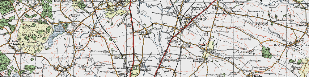 Old map of Wanlip in 1921