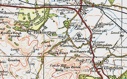 Old map of Wannock in 1920