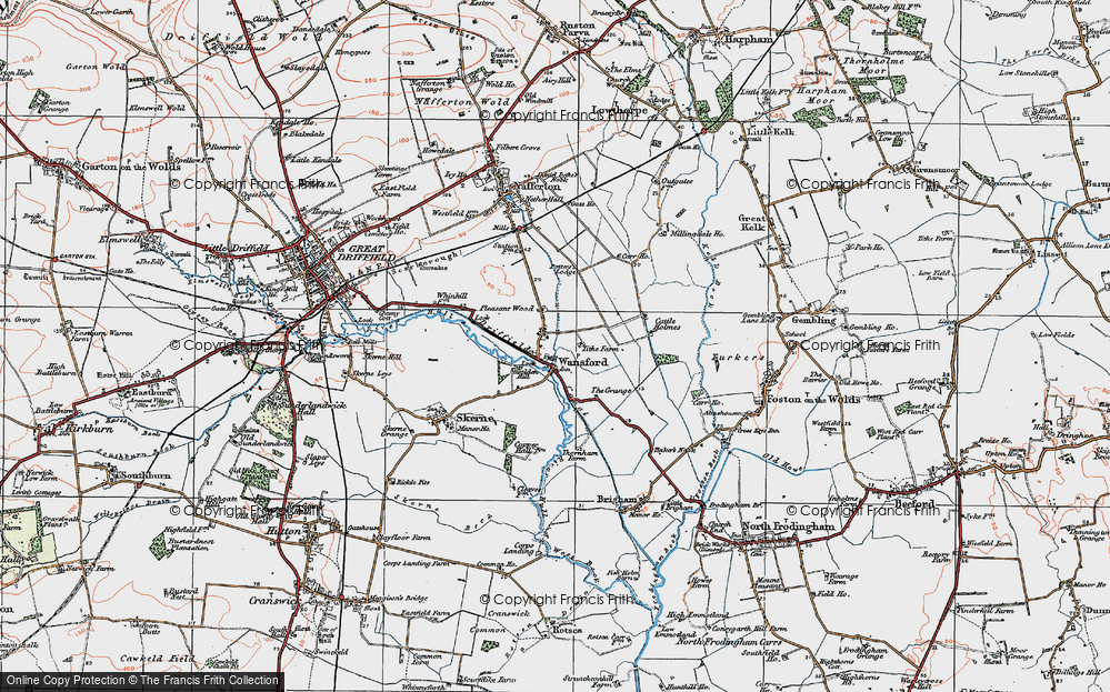 Old Map of Wansford, 1924 in 1924