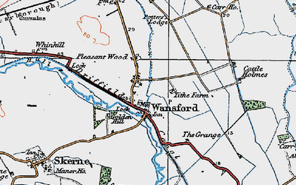 Old map of Wansford in 1924