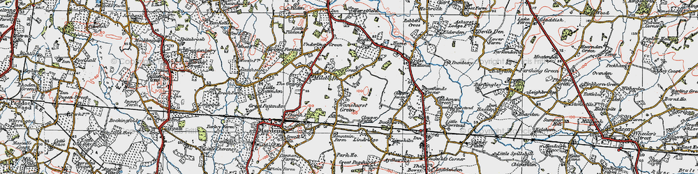 Old map of Lindridge in 1921