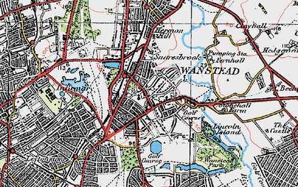 Old map of Wanstead in 1920