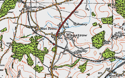 Old map of Wanstrow in 1919
