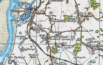 Old map of Wanswell in 1919