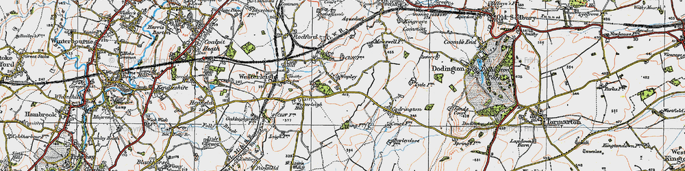 Old map of Wapley in 1919