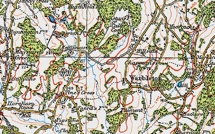 Old map of Warbleton in 1920