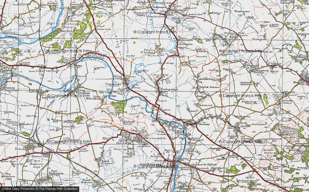 Old Map of Warborough, 1919 in 1919
