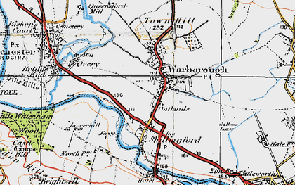 Old map of Warborough in 1919