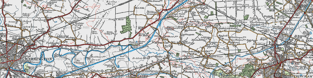 Old map of Warburton in 1923