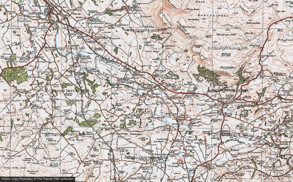 Old Map of Warcop, 1925 in 1925