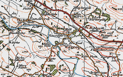 Old map of Warcop in 1925