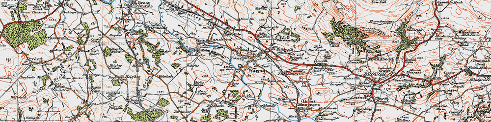 Old map of Langford in 1925