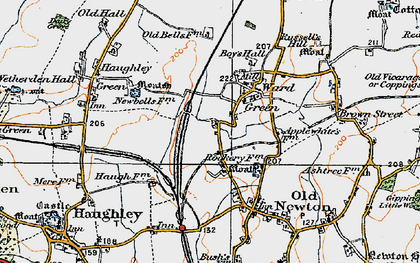Old map of Boy's Hall in 1921