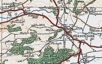 Old map of Warden in 1920