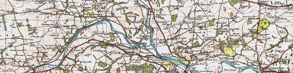 Old map of Warden in 1925
