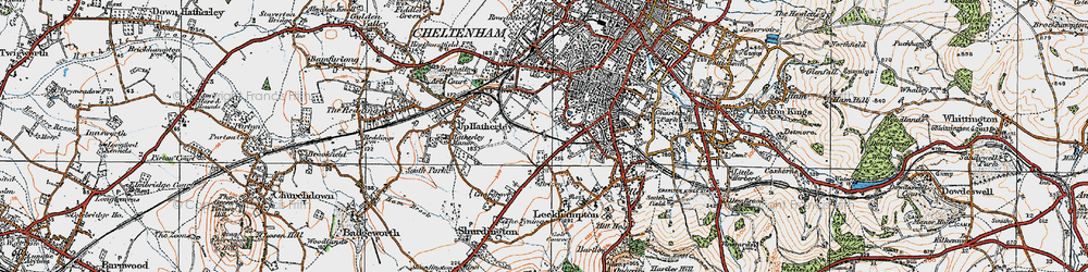Old map of Warden Hill in 1919