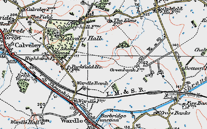 Old map of Wardle Bank in 1923