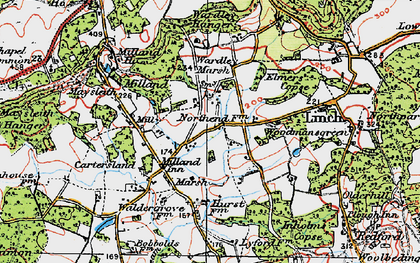 Old map of Wardley in 1919