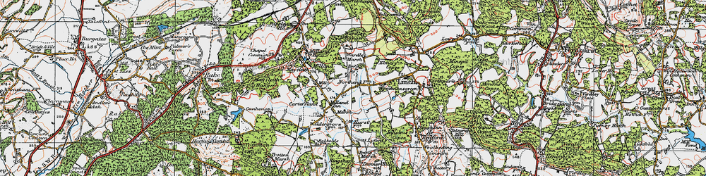 Old map of Wardley in 1919