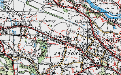 Old map of Wardley in 1924