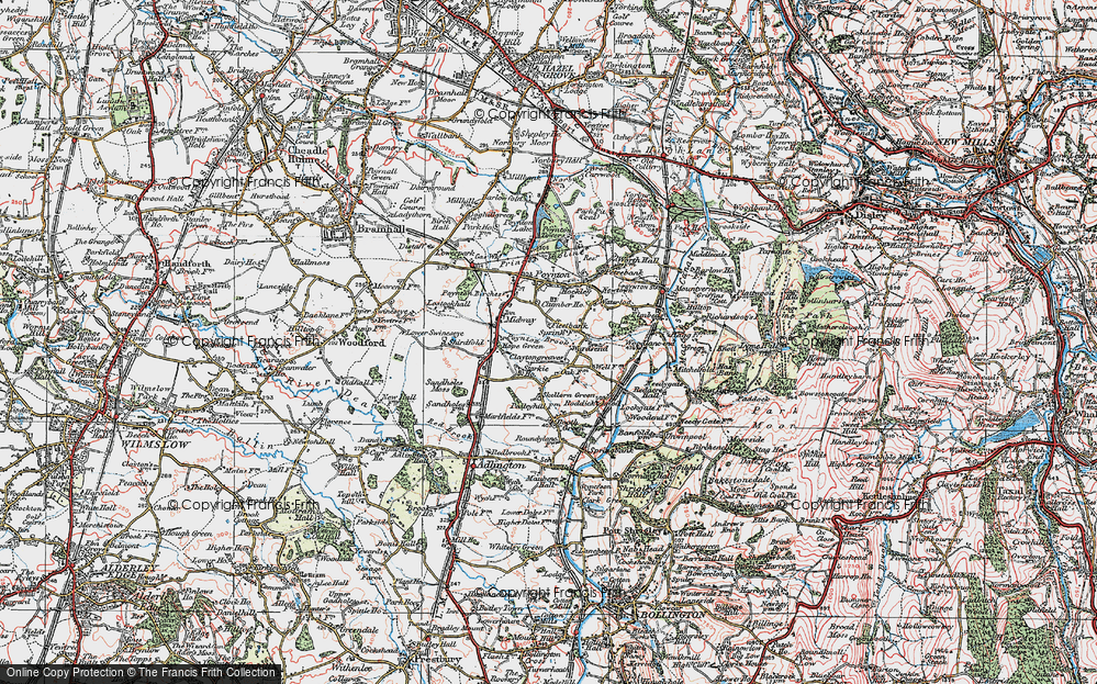 Old Map of Wardsend, 1923 in 1923