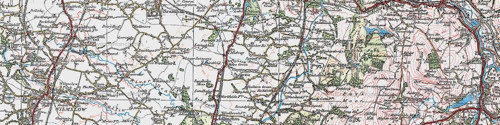 Old map of Wardsend in 1923