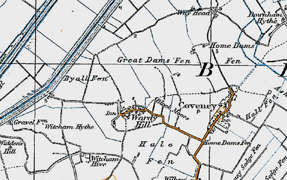 Old map of Block Moors in 1920