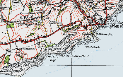 Old map of Ware in 1919