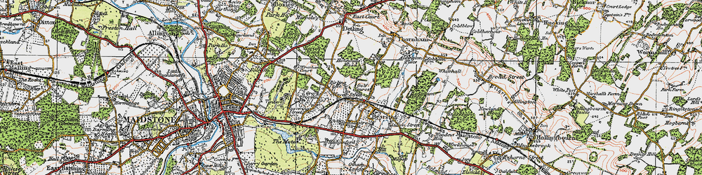 Old map of Birling Ho in 1921