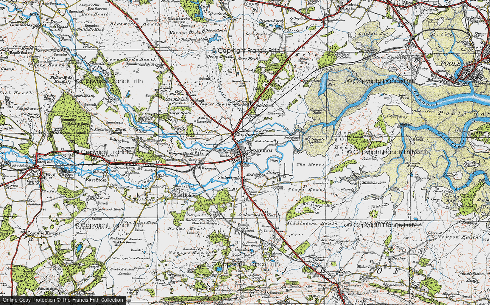 Old Map of Wareham, 1919 in 1919
