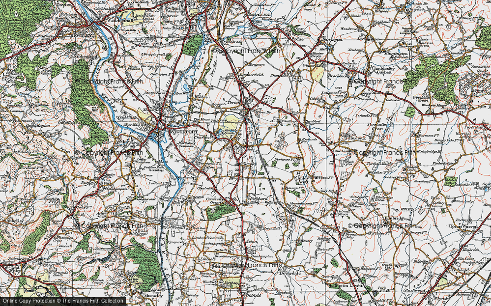 Old Map of Waresley, 1920 in 1920