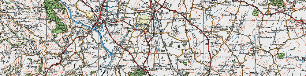 Old map of Waresley in 1920